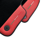 Black Floor Mats for Lamborghini Urus With Red Leather - AutoWin