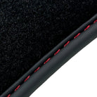 Black Floor Mats for Lamborghini Urus with Red Nappa Leather - AutoWin