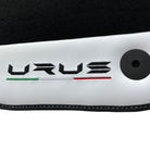 Black Floor Mats for Lamborghini Urus With White Leather - AutoWin