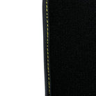 Black Floor Mats For Lamborghini Urus With Yellow Alcantara Leather - AutoWin