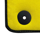 Black Floor Mats For Lamborghini Urus With Yellow Alcantara Leather - AutoWin