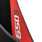 Black Floor Mats For McLaren 650S Black Tailored With Red Leather - AutoWin