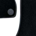 Black Floor Mats For McLaren 650S Black Tailored With Yellow Leather - AutoWin