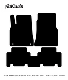 Black Floor Mats For Mercedes Benz A-Class W168 (1997-2004) | Limited Edition - AutoWin