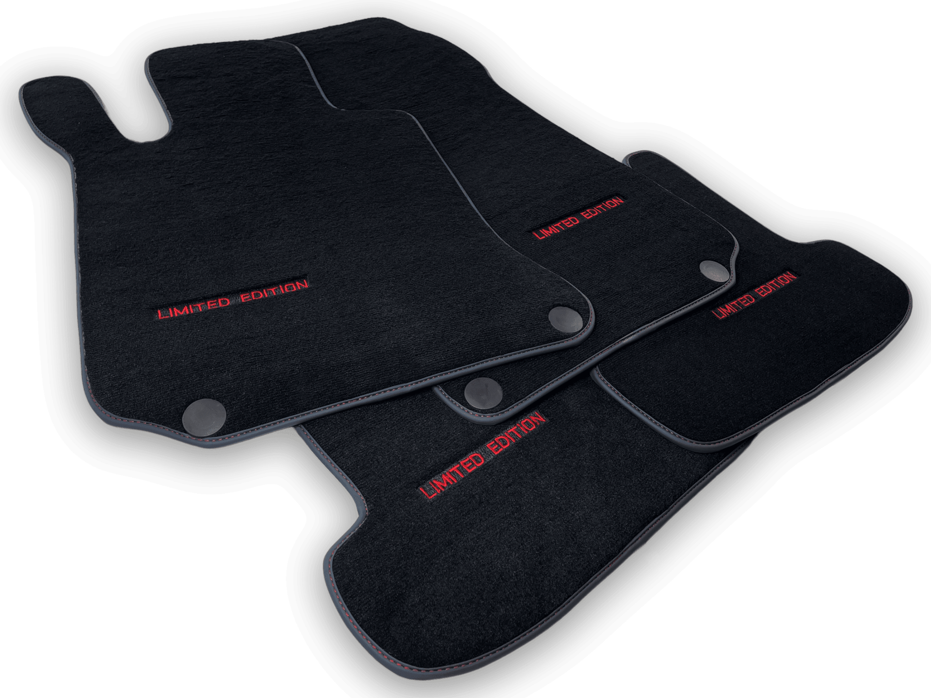 Black Floor Mats For Mercedes Benz C-Class A205 Convertible (2016-2018) | Limited Edition - AutoWin