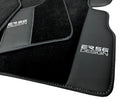 Black Floor Mats For Mercedes-Benz G Class W461 (1979-2008) With Leather Borders ER56 Design - AutoWin