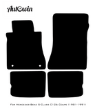 Black Floor Mats For Mercedes Benz S-Class C126 Coupe (1981-1991) | Limited Edition - AutoWin
