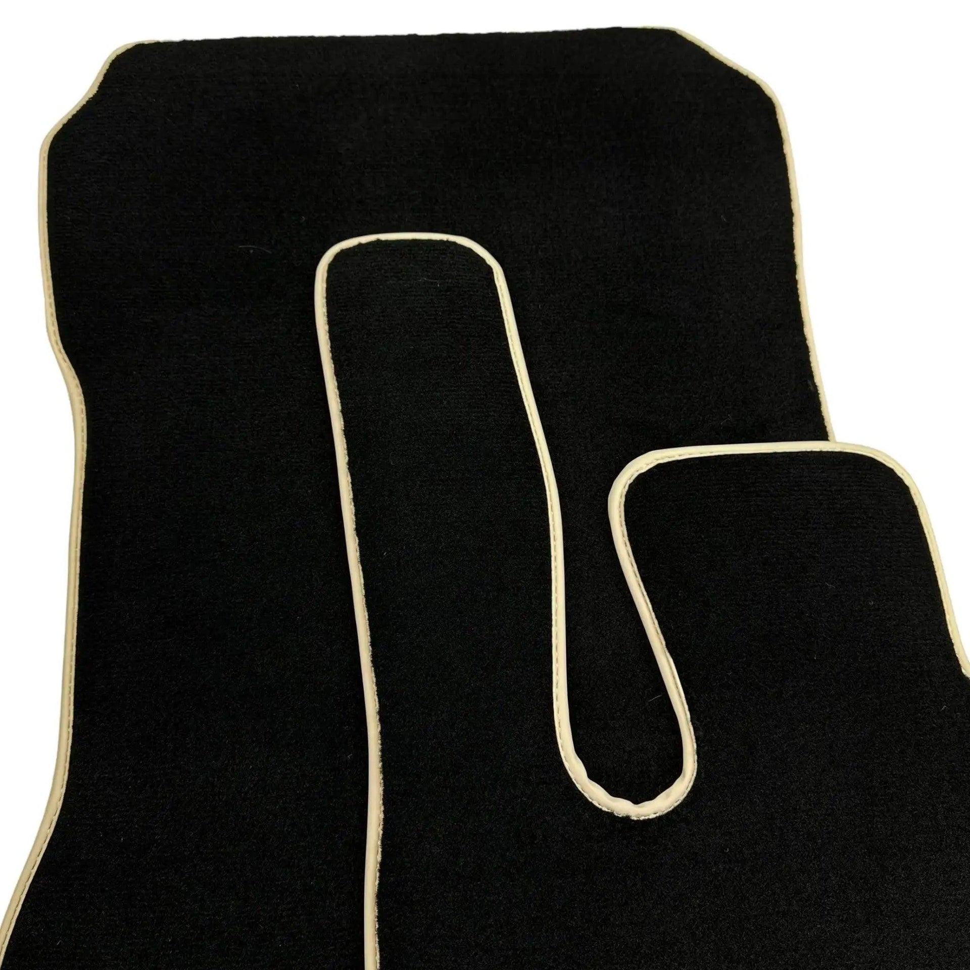 Black Floor Mats For Mercedes-Benz SLK-Class R170 (1998-2000) Beige Trim - AutoWin