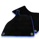 Black Floor Mats For Mercedes-Benz SLS-Class AMG (2009-2014) Blue Trim - AutoWin