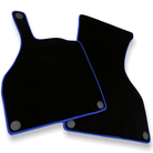 Black Floor Mats For Mercedes-Benz SLS-Class AMG (2009-2014) Blue Trim - AutoWin