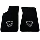 Black Floor Mats for Pontiac FireBird (1970-1981) with Trans Am Logo - AutoWin