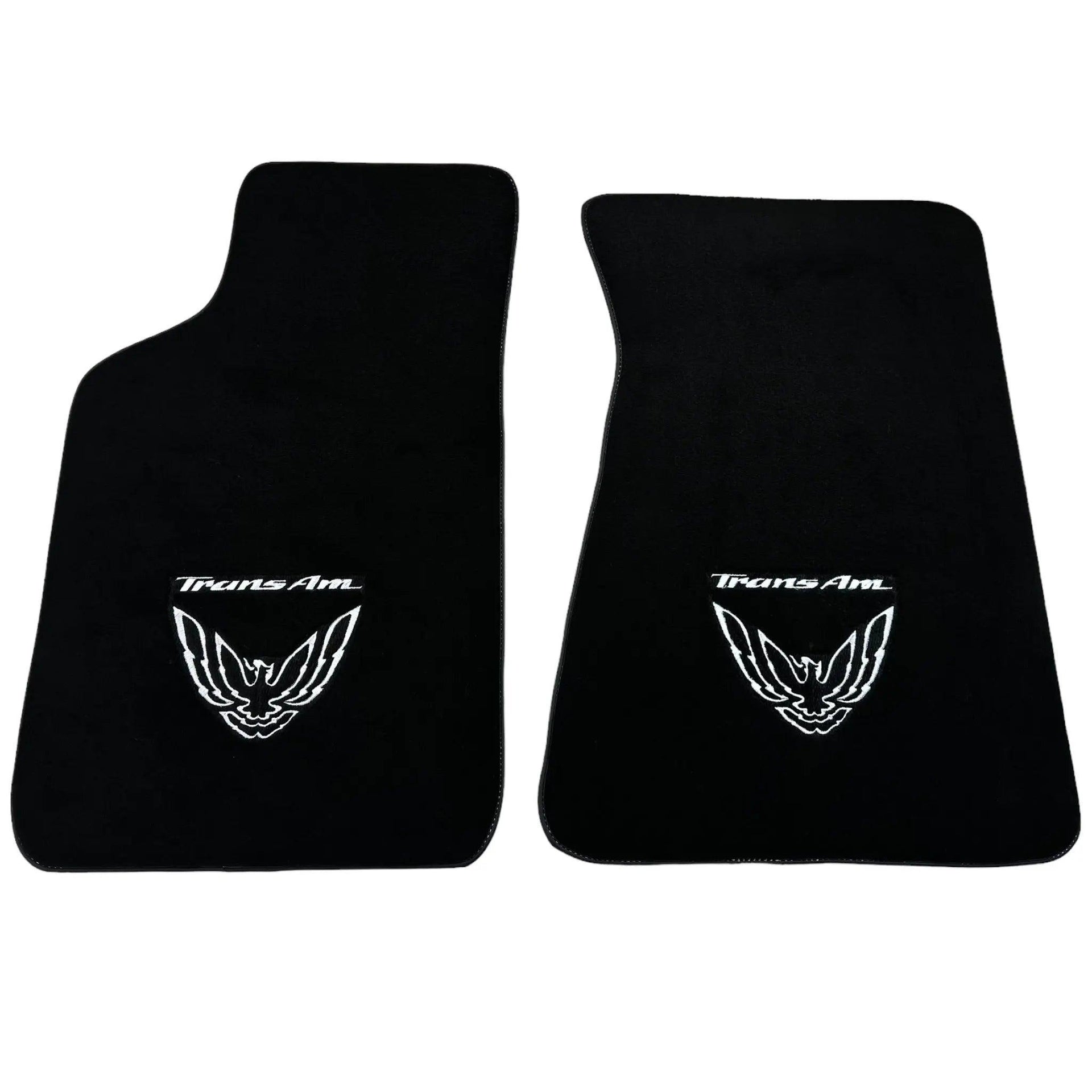 Black Floor Mats for Pontiac FireBird (1970-1981) with Trans Am Logo - AutoWin