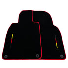Black Floor Mats for Porsche 991 (2012-2019) with Red Trim - AutoWin