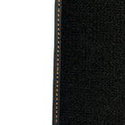 Black Floor Mats for Porsche Macan (2014-2023) with Orange Alcantara Leather ER56 Design - AutoWin