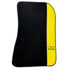 Black Floor Mats For Rolls Royce Black Badge Cullinan Yellow Leather - AutoWin