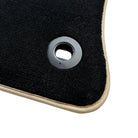 Black Floor Mats for Toyota Camry (2017-2023) Beige Trim - AutoWin