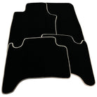 Black Floor Mats For Toyota Land Cruiser 120 (2002-2009) | Beige Trim - AutoWin