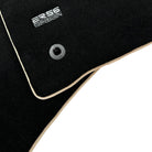 Black Floor Mats For Toyota Land Cruiser 150 (2009-2022) Beige Trim | ER56 Design - AutoWin