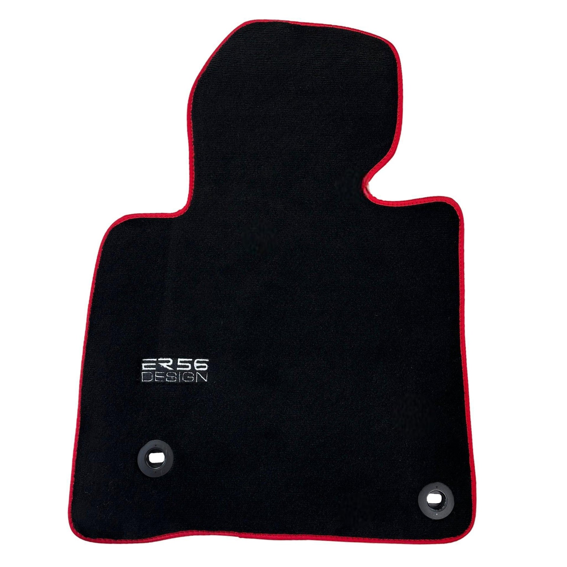 Black Floor Mats For Toyota Land Cruiser 150 (2009-2022) Red Trim | ER56 Design - AutoWin