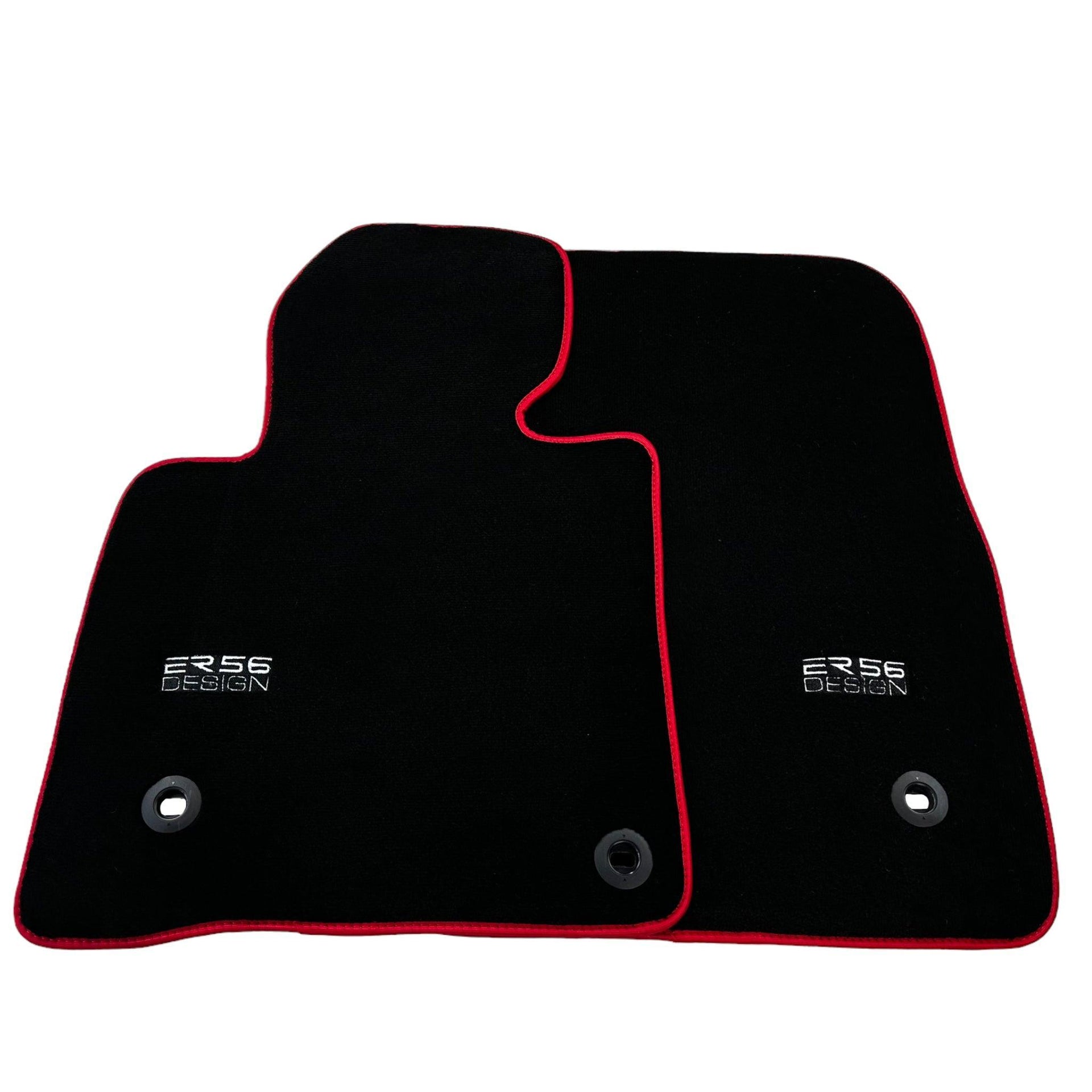Black Floor Mats For Toyota Land Cruiser 200 (2008-2012) Red Trim | ER56 Design - AutoWin