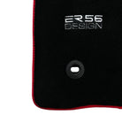 Black Floor Mats For Toyota Land Cruiser 200 (2008-2012) Red Trim | ER56 Design - AutoWin