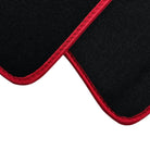 Black Floor Mats for Toyota Prius (2016-2021) ER56 Design with Red Trim - AutoWin