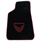 Black Floor Mats Red Trim for Pontiac FireBird (1970-1981) Trans Am - AutoWin