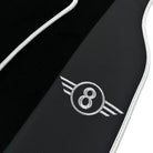 Black Floor Mats for Mini Cooper F56 (2013-2022) with Leather | White Trim - AutoWin
