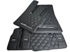 Black Leather Floor Mats For Mercedes-Benz G Class W461 (1979-2008) ER56 Design - AutoWin