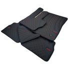 Black Leather Floor Mats for Mercedes-Benz G Class W461 (1979-2008) ER56 Design - AutoWin