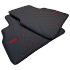 Black Leather Floor Mats for Mercedes-Benz G Class W461 (1979-2008) ER56 Design - AutoWin