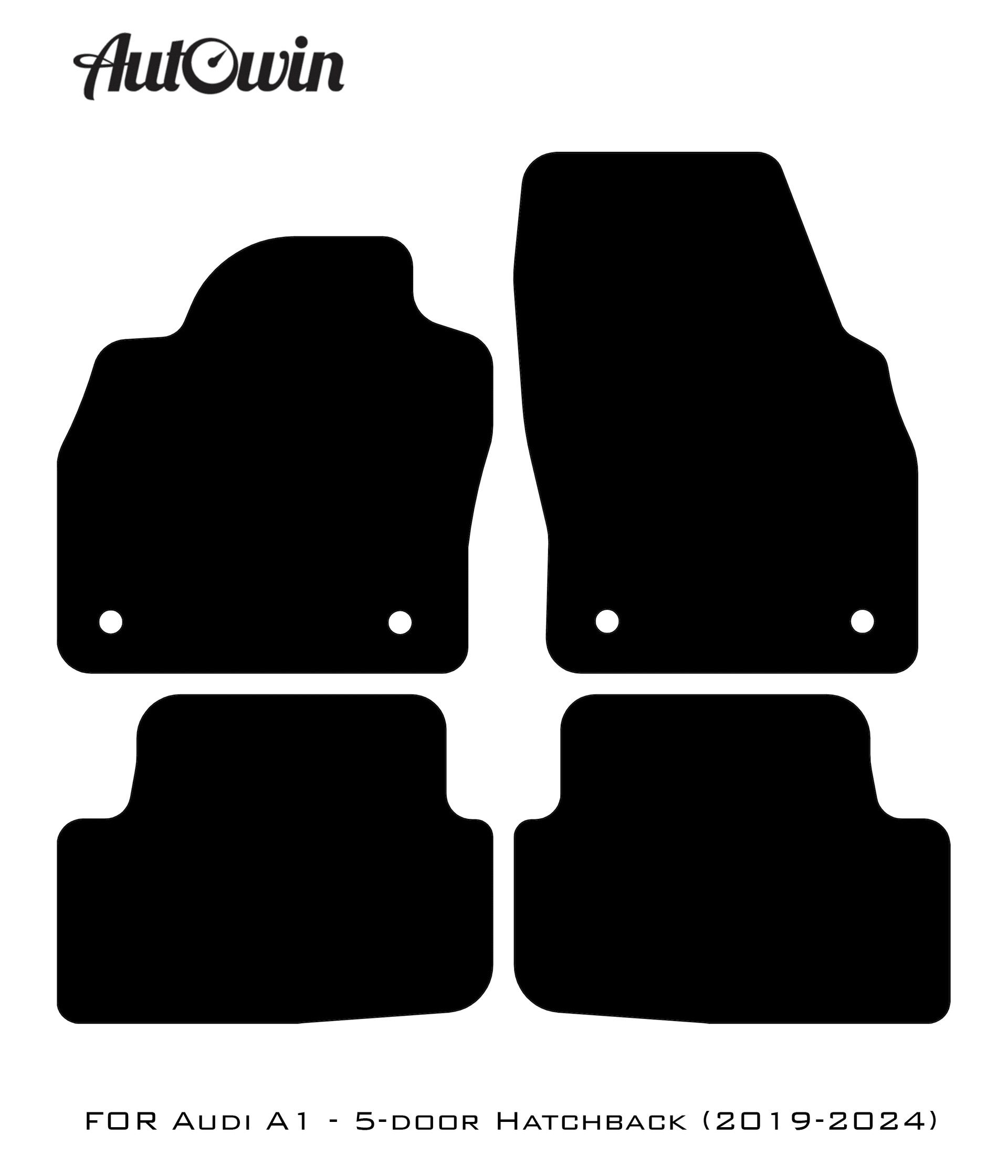 Blue Floor Mats for Audi A1 - 5-door Hatchback (2019-2024) | ER56 Design - AutoWin