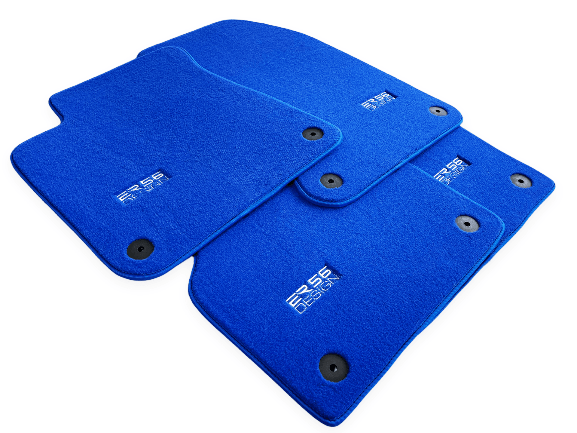 Blue Floor Mats for Audi A4 - B7 Convertible (2006-2009) | ER56 Design - AutoWin