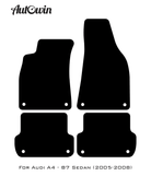 Blue Floor Mats for Audi A4 - B7 Sedan (2005-2008) | ER56 Design - AutoWin