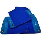 Blue Floor Mats For Bentley Flying Spur (2005-2013) with Alcantara Leather - AutoWin