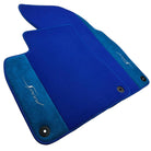 Blue Floor Mats For Bentley Flying Spur (2005-2013) with Alcantara Leather - AutoWin