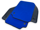Blue Floor Mats For Ferrari 458 Spider 2012-2015 Carbon Fiber Leather - AutoWin