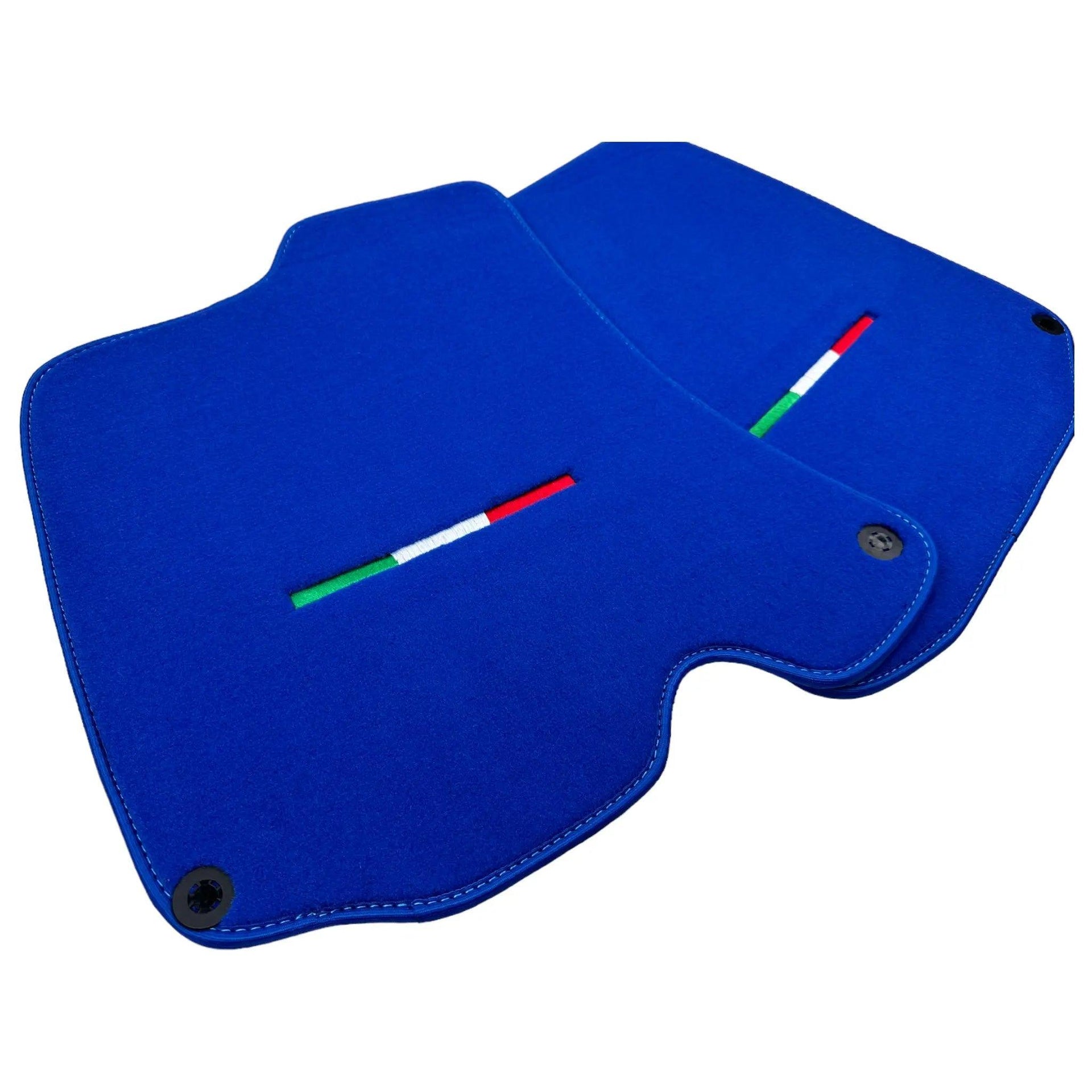 Blue Floor Mats For Ferrari Portofino (2018-2023) Italian Edition - AutoWin