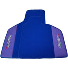 Blue Floor Mats for Lamborghini Diablo (1990-2001) with Purple Leather - AutoWin
