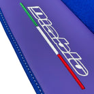 Blue Floor Mats for Lamborghini Diablo (1990-2001) with Purple Leather - AutoWin