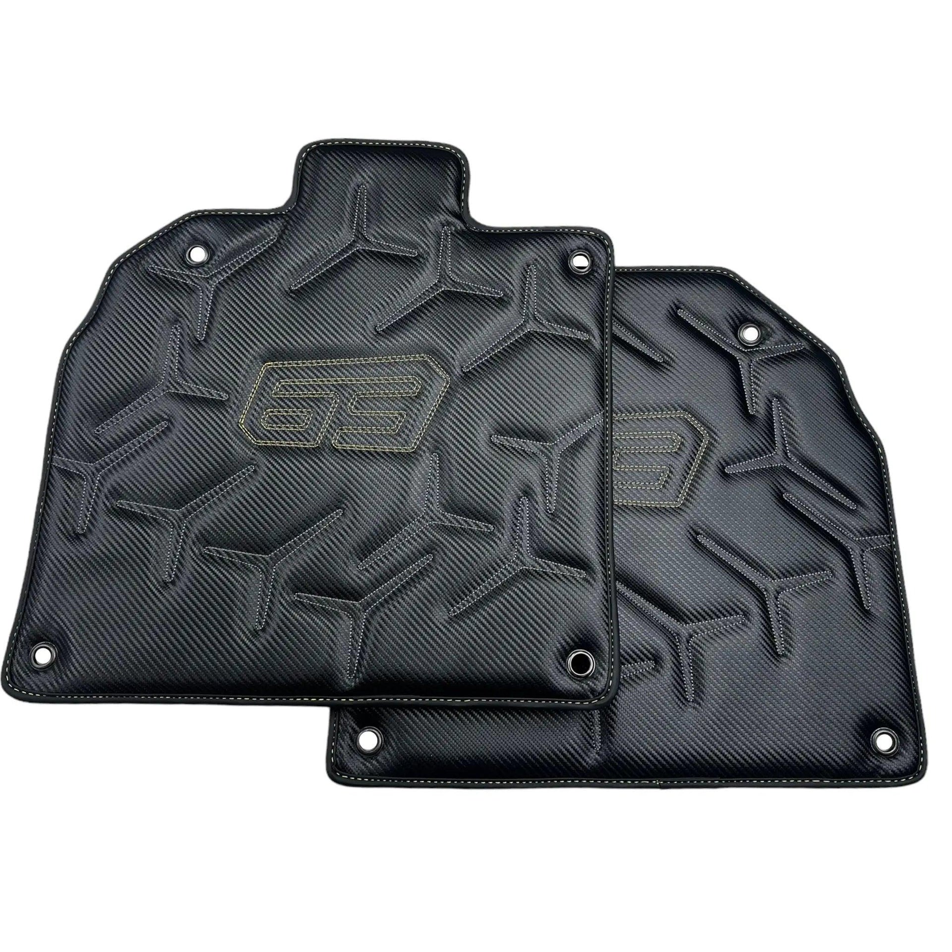 Carbon Leather Floor Mats for Lamborghini Aventador SVJ 63 Edition - AutoWin