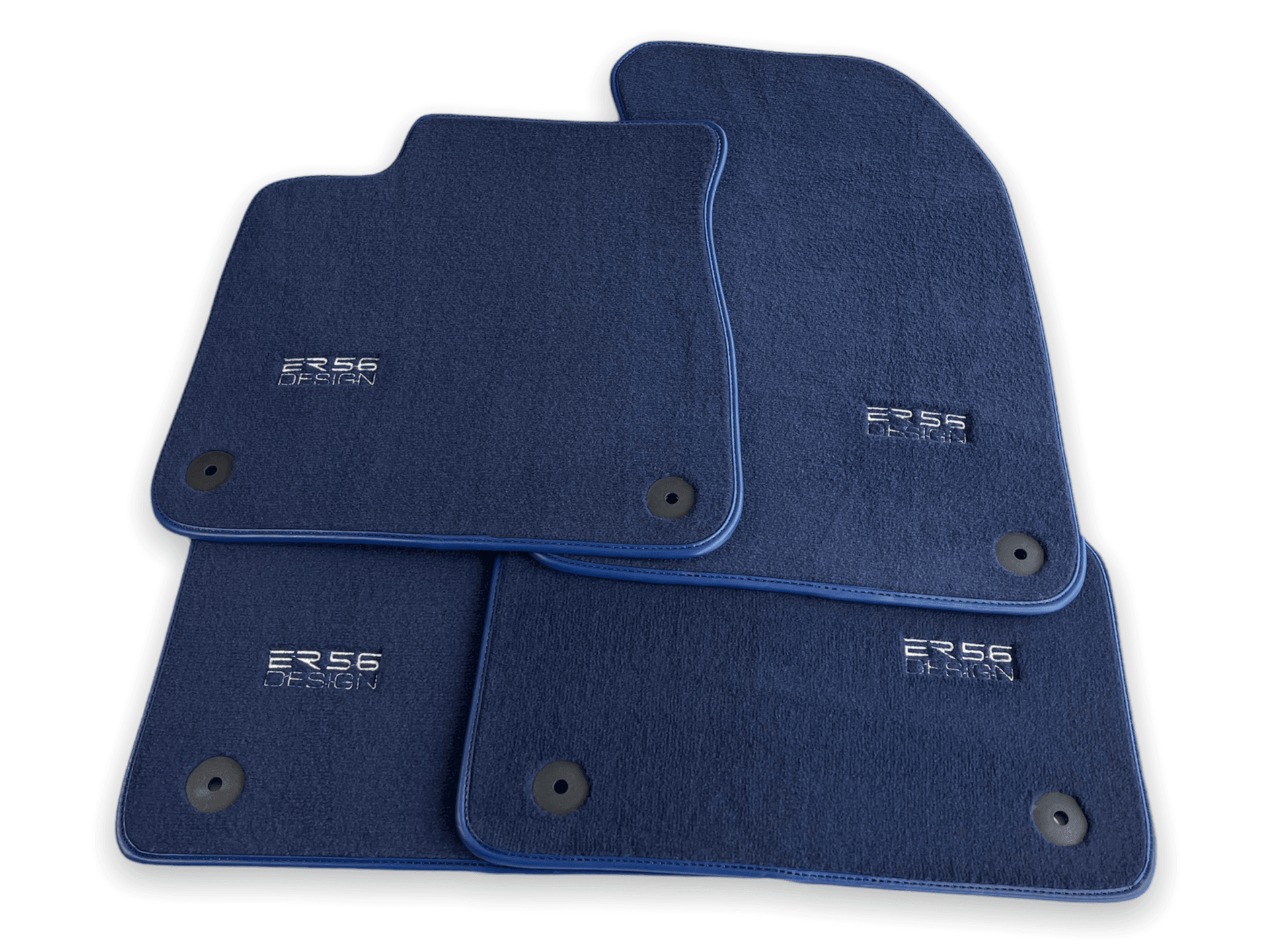 Dark Blue Floor Mats for Audi A8 D5 Long (2017-2023) | ER56 Design - AutoWin