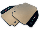Beige Floor Mats For Ferrari 488 GTB 2016-2022 Carpets With Alcantara Leather - AutoWin