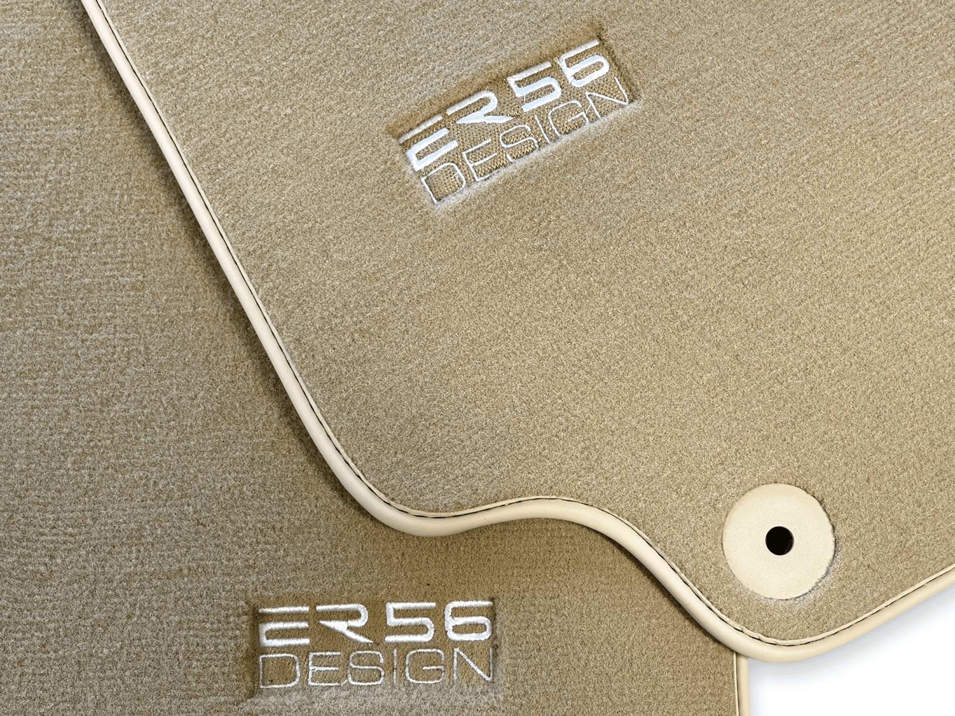 Floor Mats for Audi R8 (2007-2015) Beige Carpet ER56 Design - AutoWin