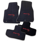 Floor Mats For Dodge Challenger Srt 2011-2021 With Emblem Tailored Black Carpets - AutoWin