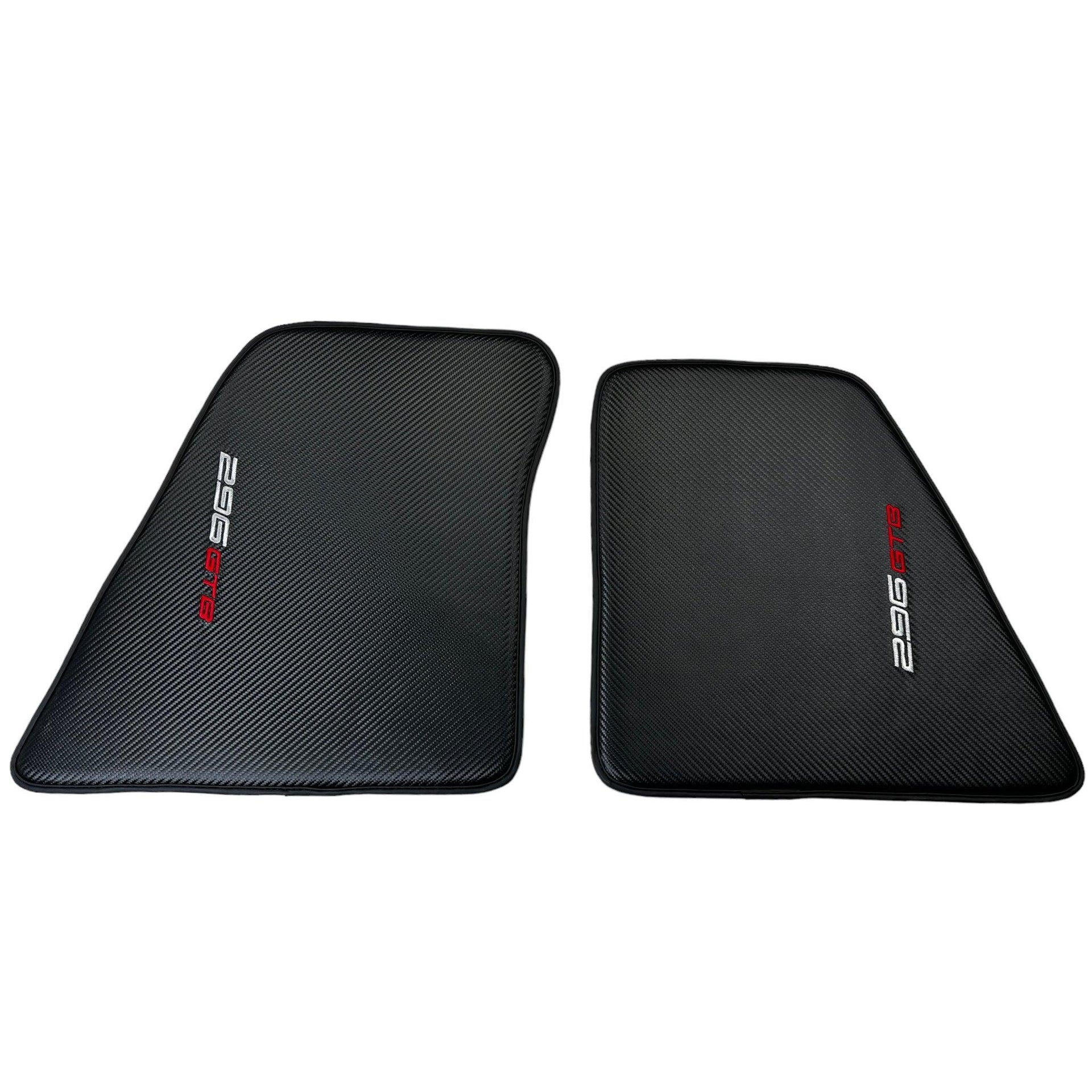 Floor Mats for Ferrari 296 GTB (2022-2024) Made From Carbon Fiber Leather - AutoWin