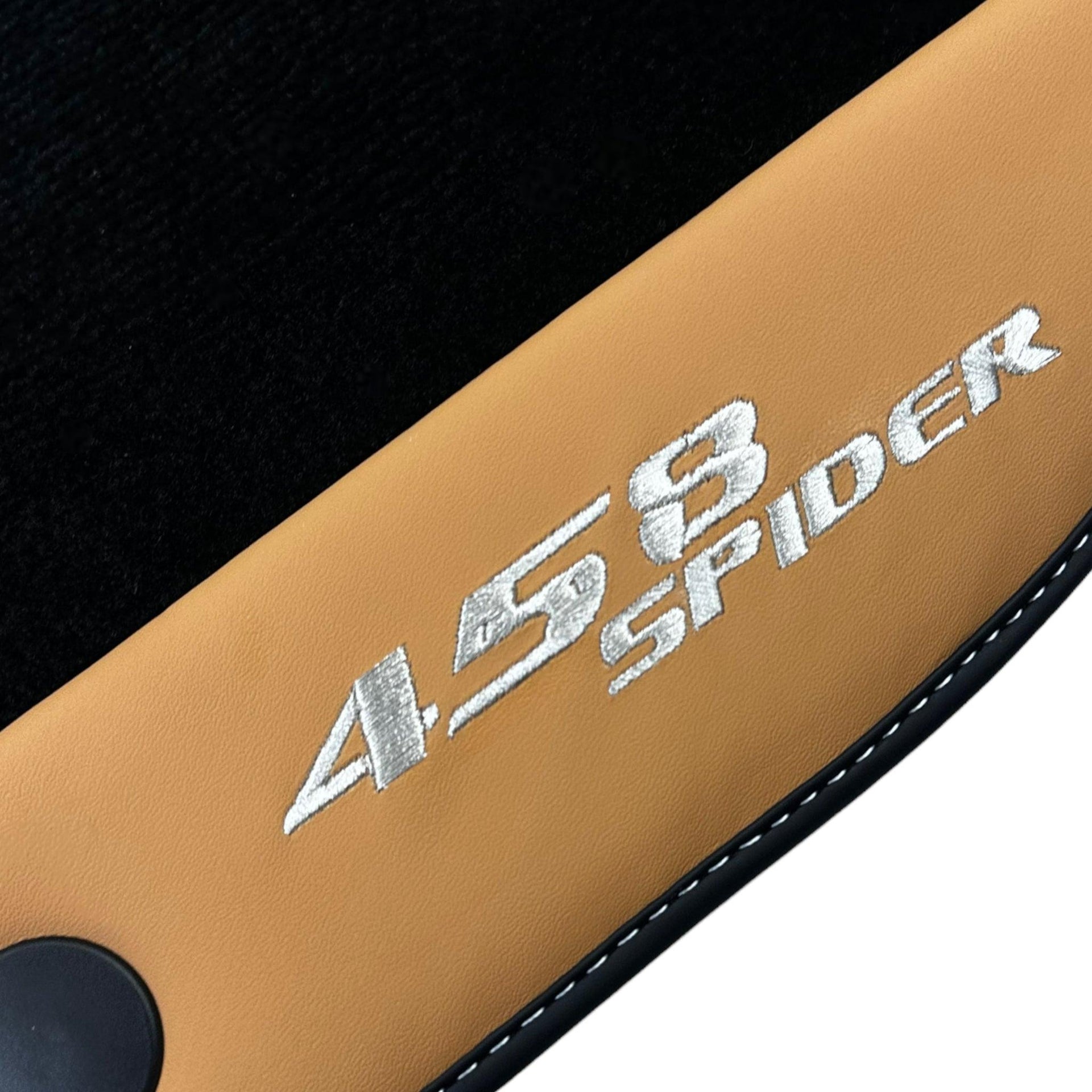Floor Mats for Ferrari 458 Spider (2012-2015) with Beige Tradizione Nappa Leather - AutoWin