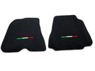 Floor Mats For Ferrari F12 Berlinetta Black Tailored Carpets With Italian Emblem - AutoWin