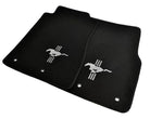 Floor Mats For Ford Mustang 2015-2023 With Silver Pony - AutoWin
