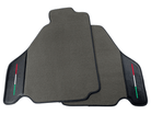 Gray Floor Mats For Ferrari F430 2004-2009 With Carbon Fiber Leather - AutoWin